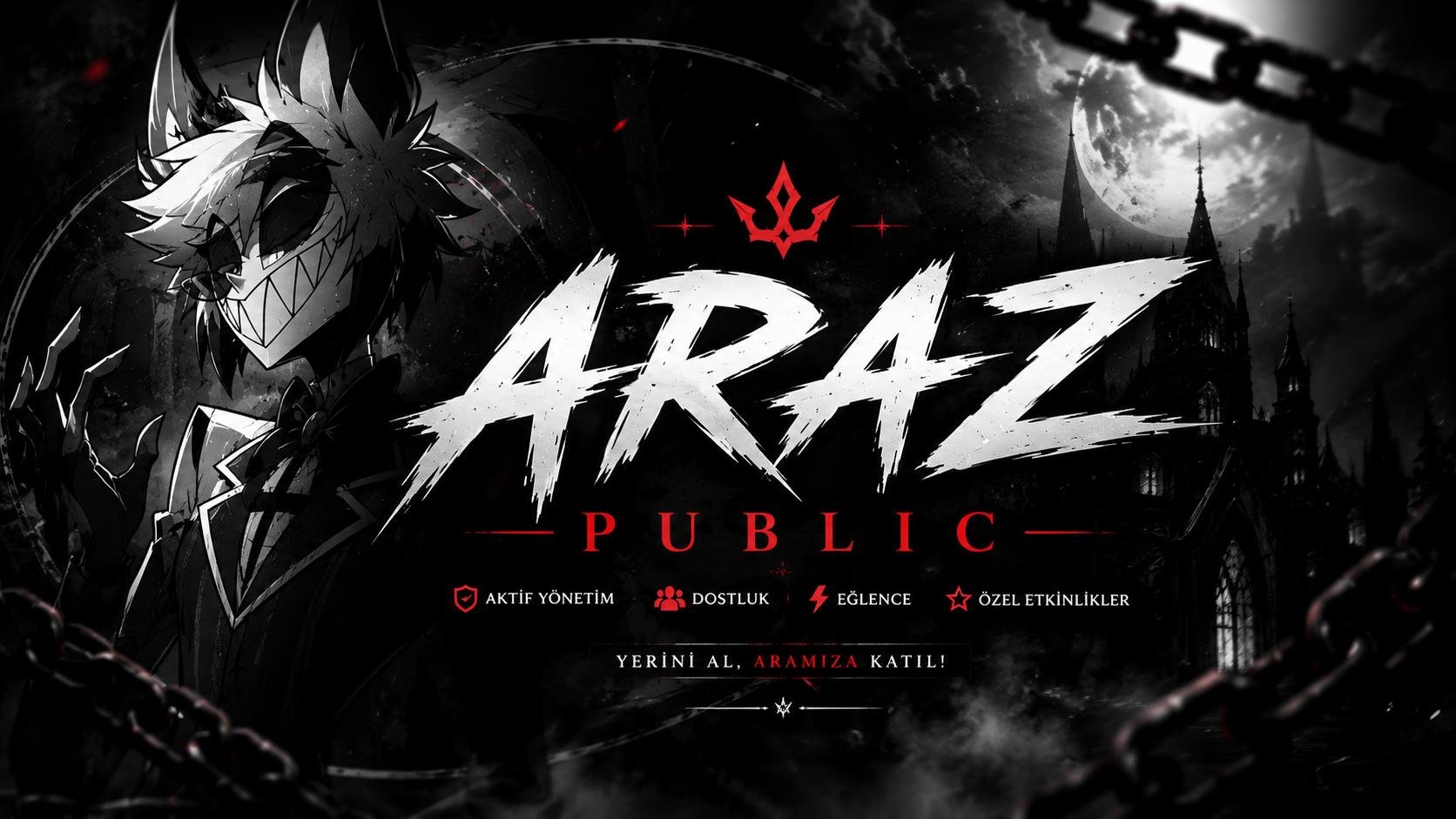 Discovery splash banner for ・ARAZ | Public & Oyun #KISA BAKIM Discord server