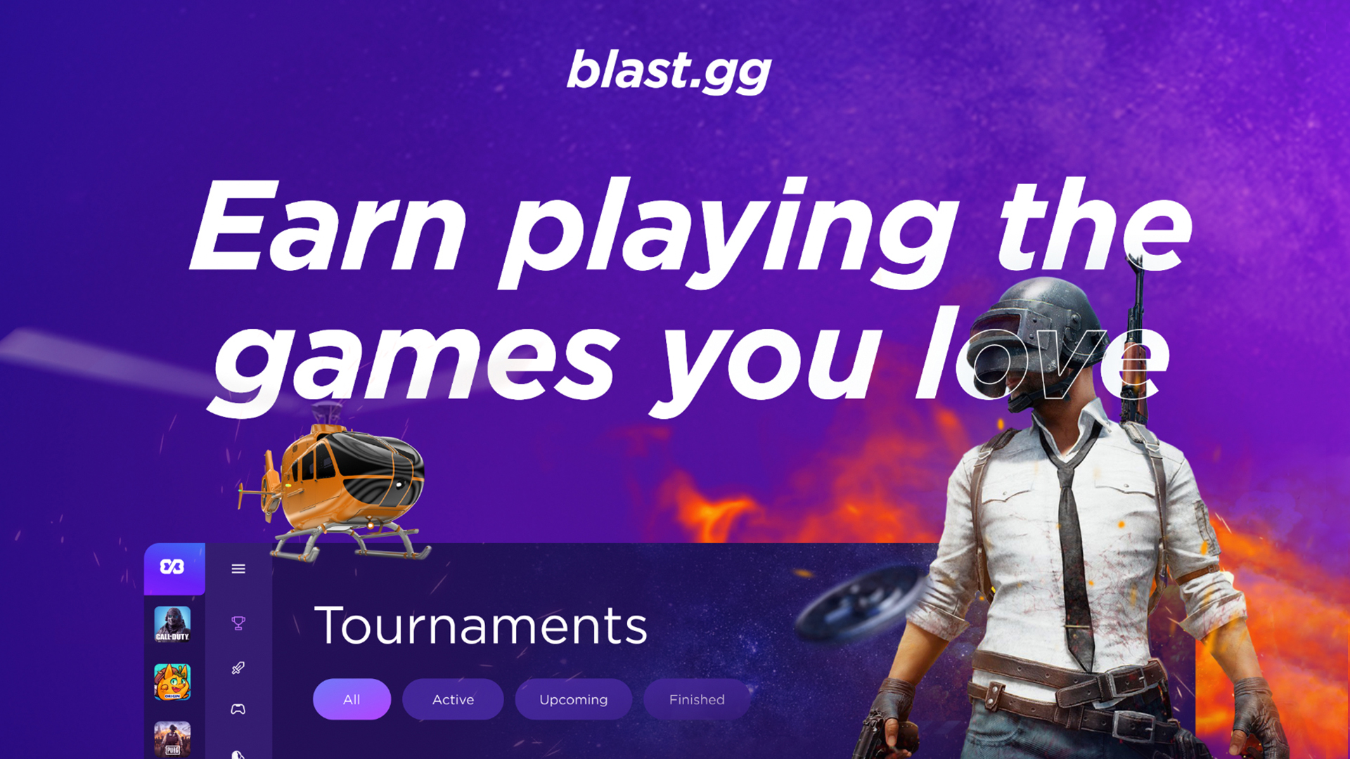 Discovery splash banner for Blast.gg Discord server
